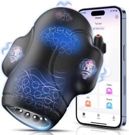 Daity App voor seksspeeltjes voor mannen, 4-in-1 eivormige masturbator met 9 vibratiestanden, vibrerende dildo's voor mannen, erotische speeltjes voor stellen — thumbnail 1