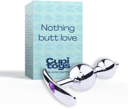 Cupitoys® Metalen buttplug - Zilver - Diamant paars - Anker - Beads - Sex toys voor vrouwen - Sex toys voor mannen - Buttplugs — thumbnail 8