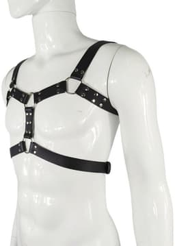 Body - Rave harness - Pride - Dubbele band - Met gespen - Kunstleer - Zwart — thumbnail 2