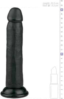 EasyToys - Realistische Dildo met Zuignap - 20,5 cm - Dildo's - Sex Toys voor Vrouwen en Mannen - Dildo Mannen Anaal - Zwart — thumbnail 6