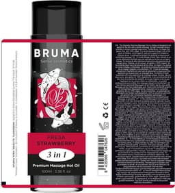 BRUMA - PREMIUM MASSAGE HOT OIL STRAWBERRY 3 IN 1 - 100 ML | EROTIC MASSAGE | INTENSE SEXUAL PERFORMANCE — thumbnail 2