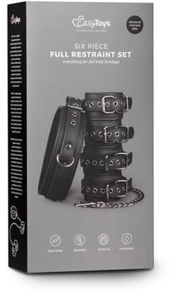 EasyToys - Fetish Set met Halsband, Enkelboeien en Handboeien - Duurzaam - Bondage Set - Handboeien - BDSM Set - BDSM Toys - Rollenspel Erotiek - Erotisch Spel - Sex Toys voor Vrouwen en Mannen - Zwart — thumbnail 10