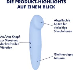 Mini Vibrator 12 cm EIS | Sex Toy Vibrator voor Vrouwen | Rustige Clitoris Stimulatie | Sex Toy voor haar | Erotische Dildo Stimulatie | Kleine Mini Vibrator | Perfect voor op reis — thumbnail 3