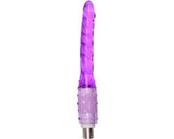 Auxfun Geribbelde Anale Dildo 18 cm – 3XLR Opzetstuk voor Basic Seksmachine – Roze — thumbnail 4