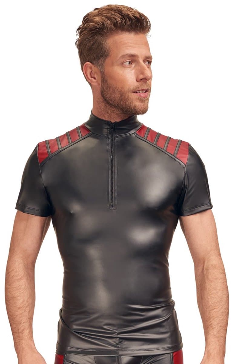 Elastische Fetish Shirt met Dual Wetlook Motief — afbeelding 1