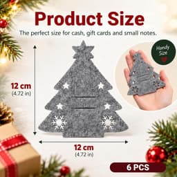 Kerstgeldgeschenkset, 6 vilten kerstboomversieringen — thumbnail 2