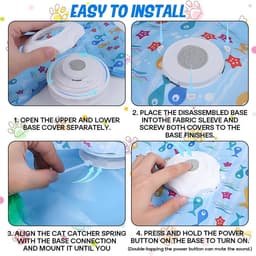 kattenspeelgoed met veerautomaat, kattenspeelgoed, zelfbezigheid, oplaadbaar kattenspeelgoed, elektrisch met muisgeluiden, 3 speelmodi, instelbare snelheid — thumbnail 5
