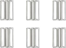 6 Bikini sluitingen metaal 2 cm, zonder naaien — thumbnail 1