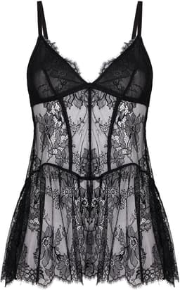 Hunkemöller Babydoll Cecilia Zwart — thumbnail 1