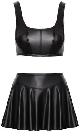 Cottelli Collection – Top and Skirt – Zwart — thumbnail 6