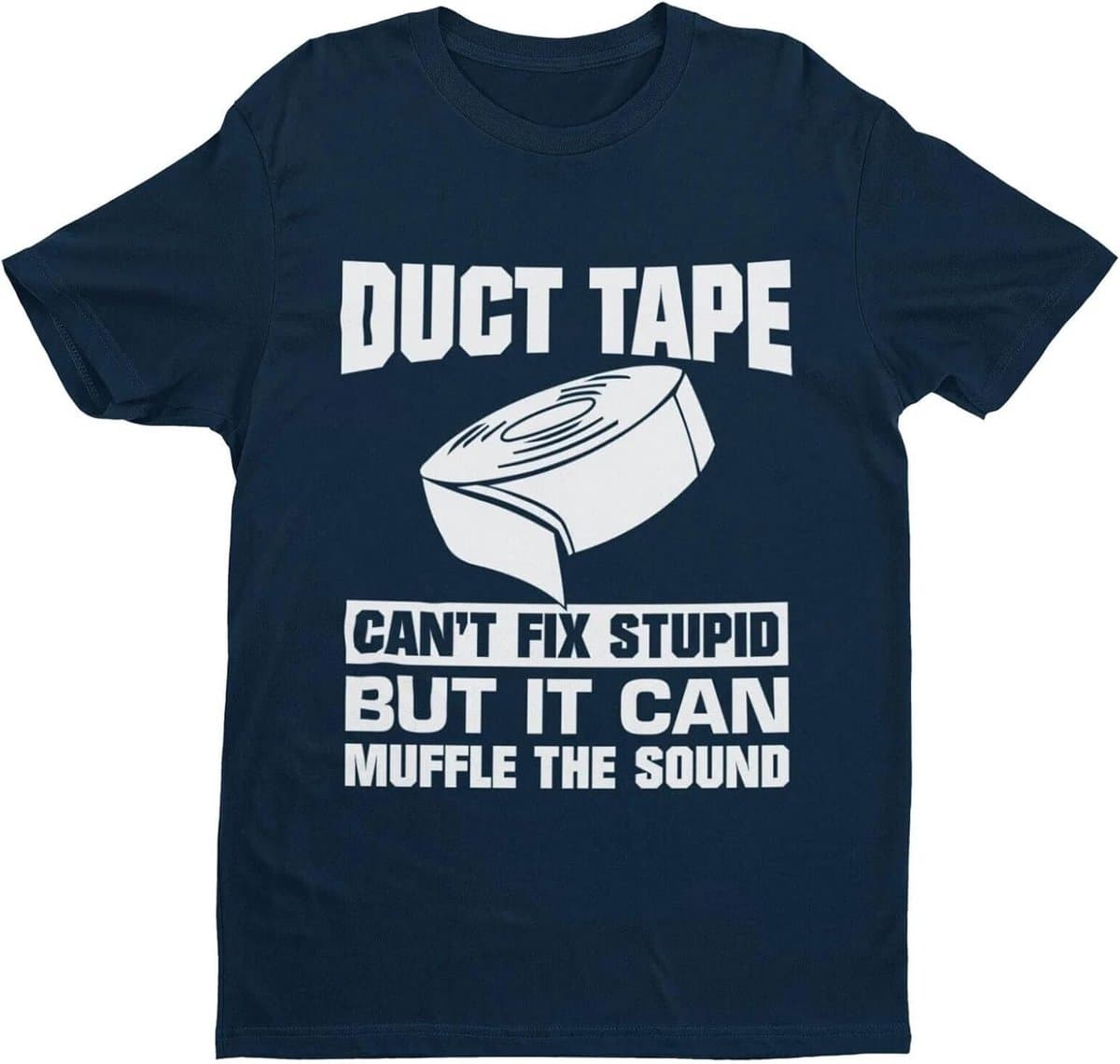 Grappig T-shirt met ducttape print voor heren en dames — afbeelding 1