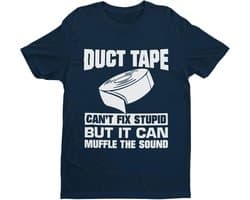 Grappig T-shirt met ducttape print voor heren en dames