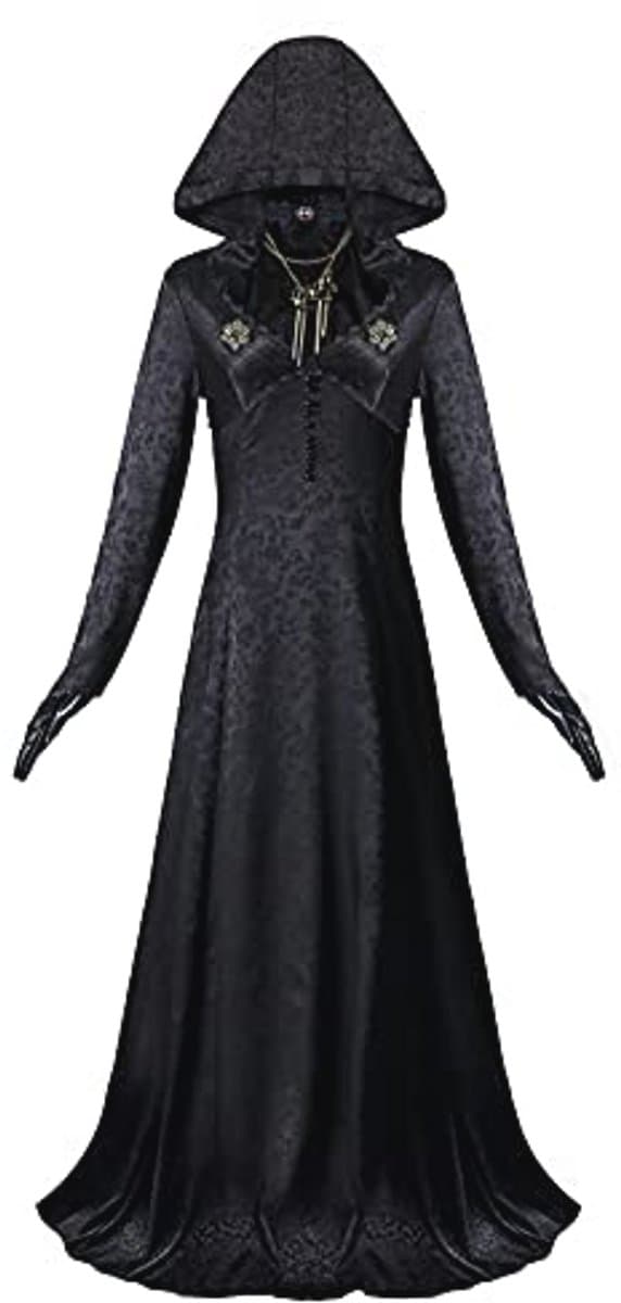 Vampire Madam Gothic Kostuum met Kap voor Dames - Cosplay Outfit voor Halloween en Carnaval — afbeelding 1