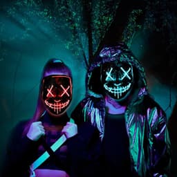 Eng Lichtgevend Halloween Masker met LED Verlichting - Geschikt voor Kinderen en Volwassenen — thumbnail 3