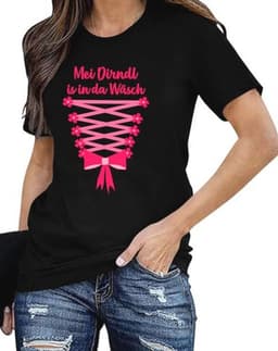 Dames Dirndl Kostuum T-Shirt voor Oktoberfest — thumbnail 5