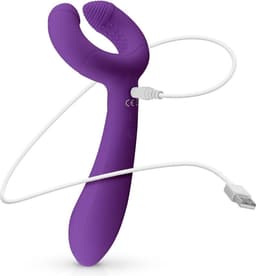 EasyToys - Scream Your Own Name - Koppel Vibrator - U Type Vibrator voor Koppels - Oplaadbare en Multifunctionele Vibrator - Vibrator - Vibrators voor Vrouwen en Mannen - Sex Toys voor Vrouwen - G-Spot Vibrator - Paars — thumbnail 2