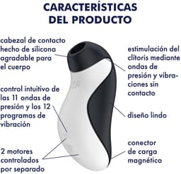 Satisfyer, vibrator, drukgolfvibrator, 'Orca', 11,5 cm, 2 apart regelbare motoren, waterdicht (IPX7), ergonomisch design — thumbnail 4