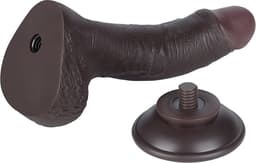 LoveToy - Aftrekbare dildo 19,5 cm (Ø 3,5 cm) - Zwart — thumbnail 3