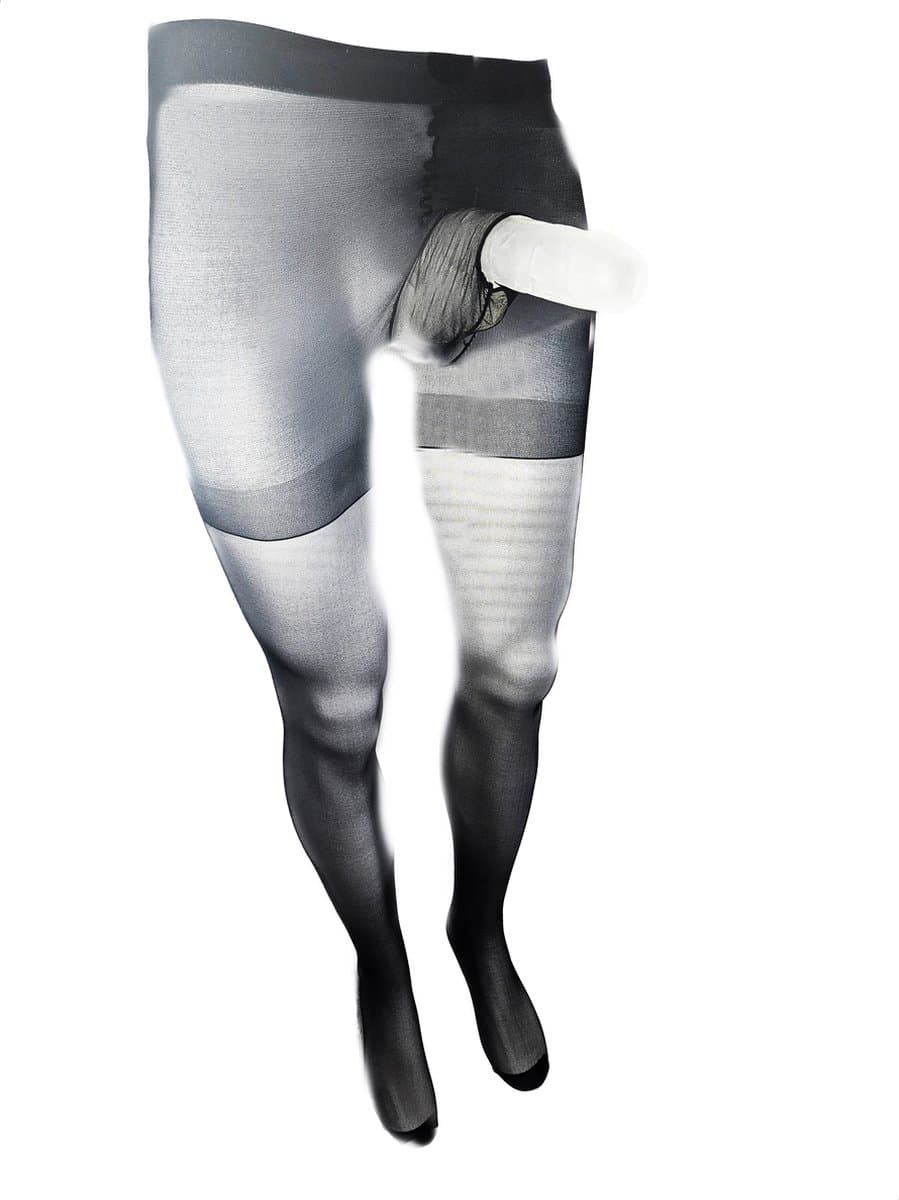 BamBella® - Erotische Panty man - Mannenpanty - kant fetish kleding heren lingerie ondergoed stocking — afbeelding 1