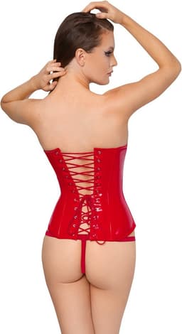 Vinyl Corset Rood XL — thumbnail 6