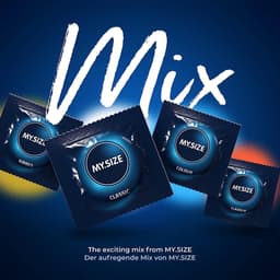 MY.SIZE Mix SET Maat 7, 69 mm: 10 Classic + 10 Condooms in 4 spannende soorten, met aroma, kleur, geribbeld & Classic — thumbnail 2