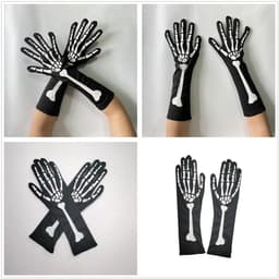 Dailygoods- Handschoenen Skeletten - Rekbare Halloween Handschoenen - Cosplay/Verkleedfeest - Voor Heren/Dames/Tieners - Hoge Elastische Acryl - Bescherming Tegen Kou - Kostuumhandschoenen — thumbnail 2
