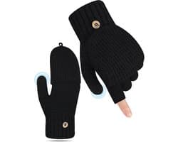 Vingerloze Handschoenen met Kap - Warm Gebreid - Thermisch en Touchscreen - Ideaal voor Sport en Autorijden - ShopVlot