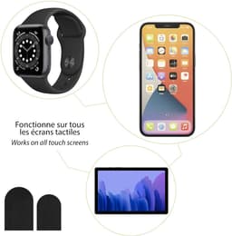 Handschoenen tactiel te maken, zwart, eenheidsmaat (10 stuks) uniseks, Zwart, Eén maat — thumbnail 4