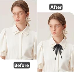 kanten vlinderdasbroche voor meisjes en vrouwen, modieuze kraagbroche vooraf vastgebonden halsband shirt corsage halsband vrouwen accessoire halsbanden parel vlinderdasbroche speld — thumbnail 5