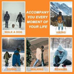 Handschoenen Mannen Wol Fleece Gevoerde Thermische Handschoenen Touch Screen Warm Gebreide Handschoenen Gift voor Running Ski Outdoor — thumbnail 3