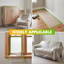 Afdekfolie plakband met folie 3 verpakkingen groen 55cm+140cm+270cm — thumbnail 3