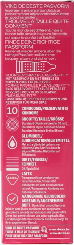 Durex - Condooms Pleasure Me - Met Ribbels en Noppen voor Extra Stimulatie - 10 stuks — thumbnail 8