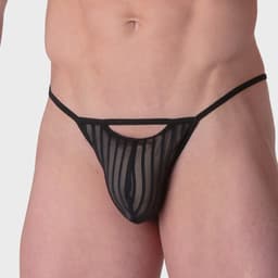 WOH heren microfiber G-string personal allure mesh zwart — thumbnail 2