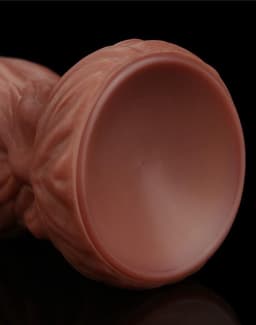 Lovetoy - Realistische XXL Dildo 24.5 cm - Lichte/donkere Beige — thumbnail 19