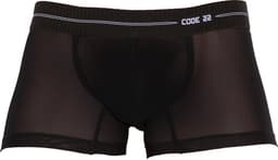 CODE 22 Sheer Mesh Trunk Black - MAAT S - Erotisch Heren Ondergoed - Boxershort voor Man - Sexy mannen Boxershort — thumbnail 1