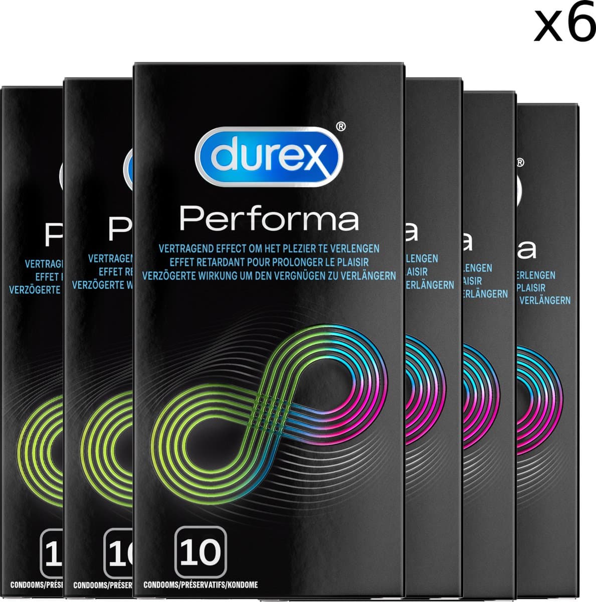 Durex Condooms - Performa met vertragend effect 10st x6 - Voordeelverpakking — afbeelding 1