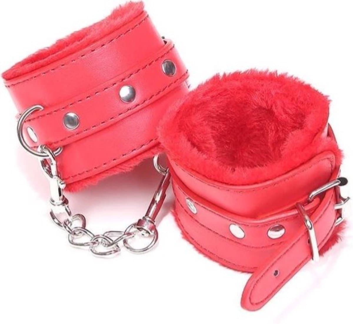 Bondage toys - sexy zachte handboeien - enkelboeien - Volwassenen - seksspeeltjes - bondage - boeienset voor handen en enkel. kleur rood — afbeelding 1