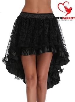 Fashion Rok Dames Zwart – Kort naar Lange Achterkant — thumbnail 5