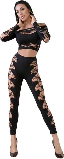 Chilirose - Cr 4436 Top & Leggins Black S/L — thumbnail 5