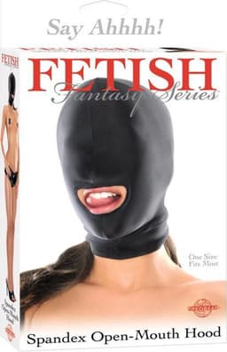 Pipedream Fetish Fantasy hoofdkap Spandex Open Mouth Hood zwart — thumbnail 10