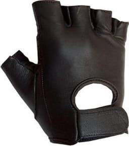 Mister B - Leren Handschoenen zonder Vingers - Zwart S — thumbnail 3