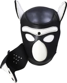 Banoch - Lindo Perrito Blanco Neoprene - honden masker puppy play wit neopreen — thumbnail 4