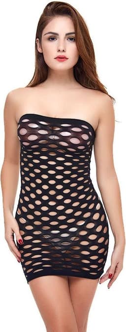 Fishnet / Visnet Body- Elastisch - Zwart - Sexy Lingerie — thumbnail 2