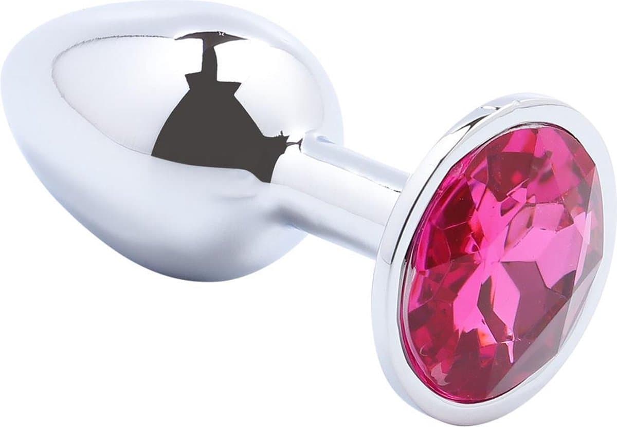 Banoch - Buttplug Aurora Hot Pink Small - Metalen buttplug - Diamant steen - Roze — afbeelding 1