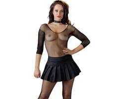 Cottelli Collection – Geplooide Mini Rok voor een Spannende Uitstraling Tijdens Feestjes – Maat L – Zwart