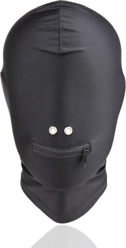 Banoch - Mask Zipper Mouth - Spandex Masker - BDSM - Zwart met Rits — thumbnail 1