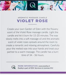 Exotiq - Massagekaars - Massage Kaars - Massage Candle - Violet Rose - 200g — thumbnail 3