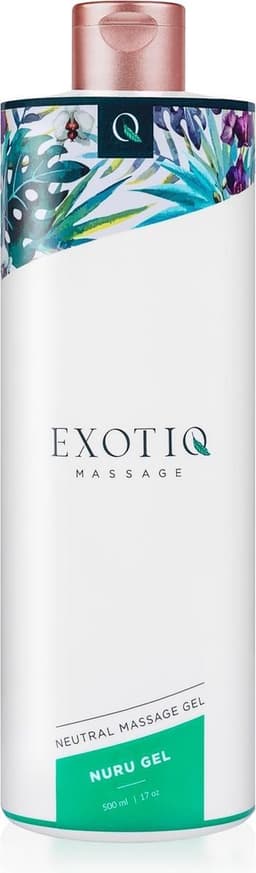 Exotiq - Nuru Gel - Massage Olie voor een Ontspannende Massage - Perfect voor Body to Body Massages - Eenvoudig af te Spoelen - 500 ml - Aqua — thumbnail 1