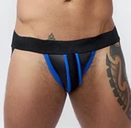 Mister b neoprene jockstrap black blue xs — thumbnail 1