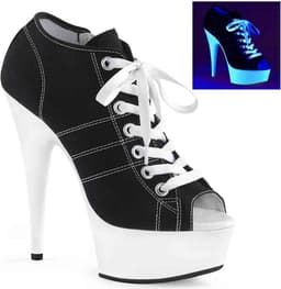 EU 35 = US 5 | DELIGHT-600SK-01 | 6 Heel, 1 3/4 PF Open Toe Sneaker, Side Zip — thumbnail 6